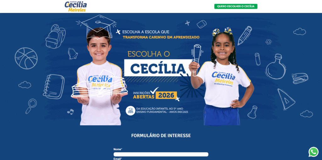 Landing Page - Infantil e ensino fundamental 1